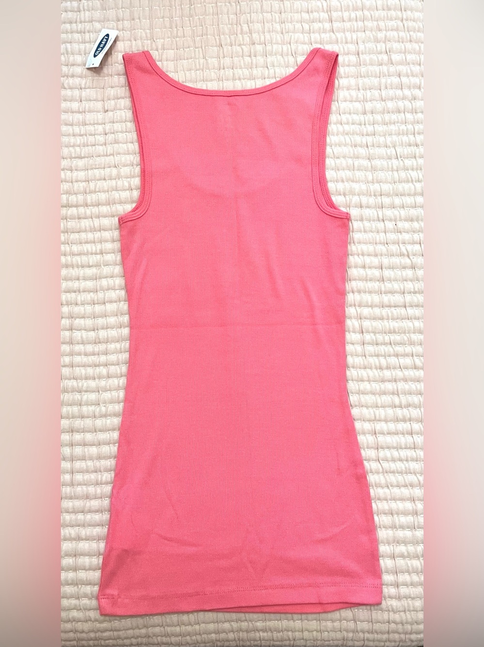 New Old Navy Fitted Ribbed Tank Top Pink Size Small - Picture 2 of 5
